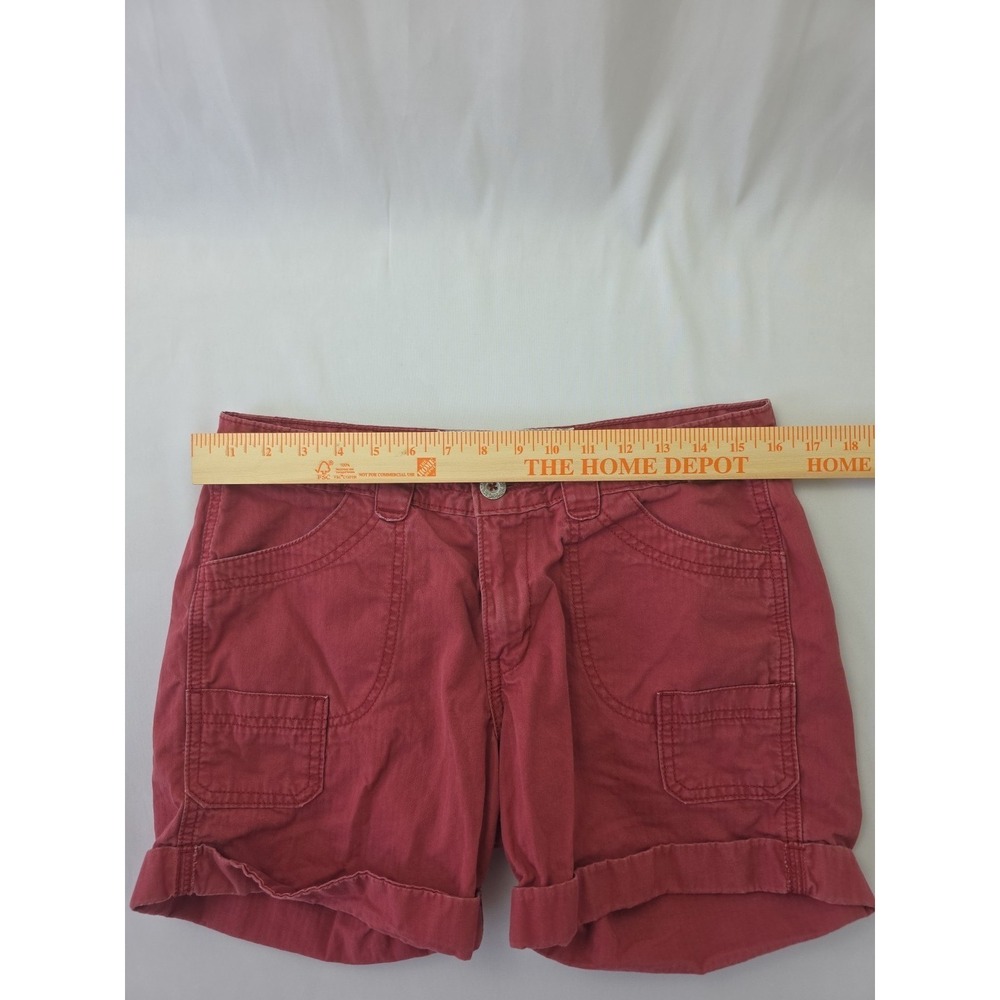 Women's Levi's Shorts Washed Red Twill Bermuda Size 6 - W- 31 Festival Cowgirl - Picture 14 of 15